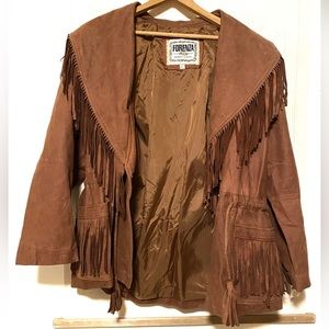Vintage Leather Jacket Fringe Bold Retro Boho Aesthetic Timeless Fasion